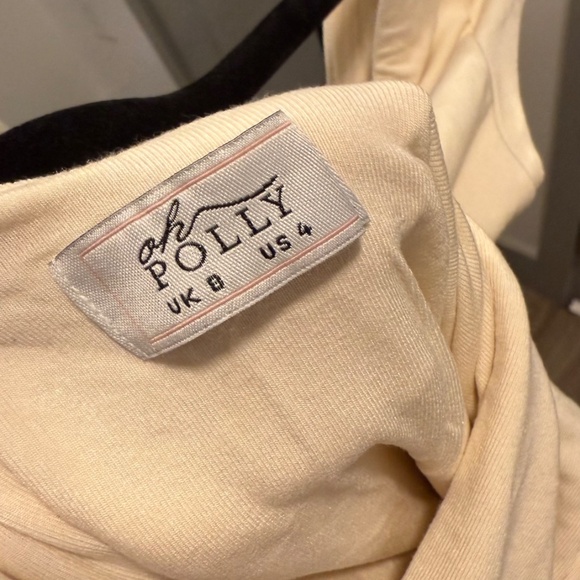 OH POLLY Marina Open Back A-Line Mini Dress in Cream - Picture 6 of 6